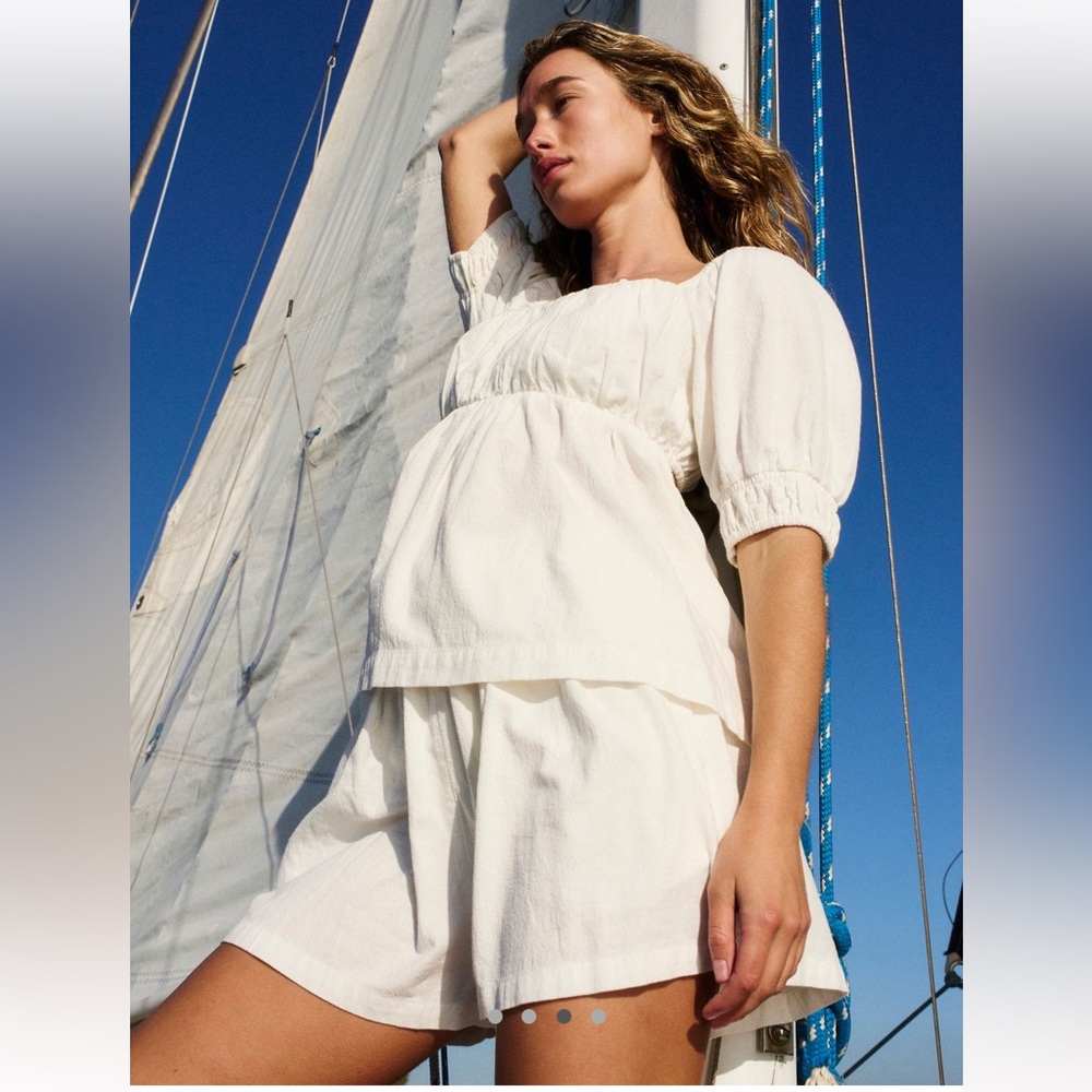 FREE PEOPLE DONNIE 2-PIECE SHORTS TOP SET SIZE L MSRP $78.00 NWT - Picture 3 of 7